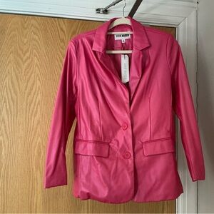 NEW Steve Madden Fuchsia Faux Leather Jacket